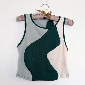 Shein Wavy Green Tank Top